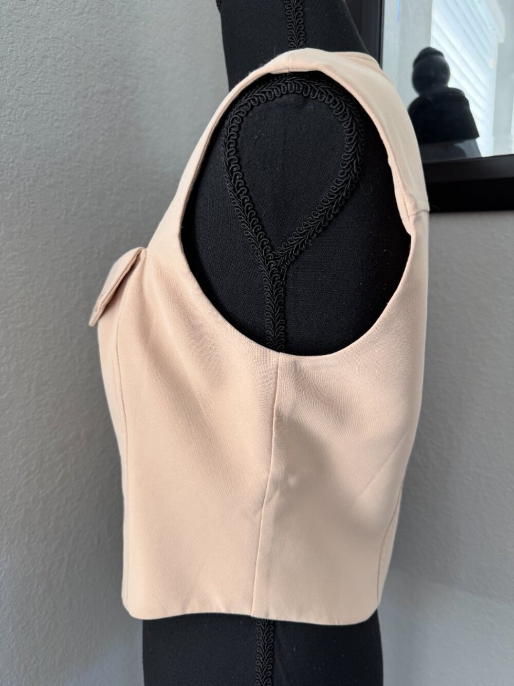 AMANDA UPRICHARD Reeves Vest Tan Top Medium - Picture 5 of 10